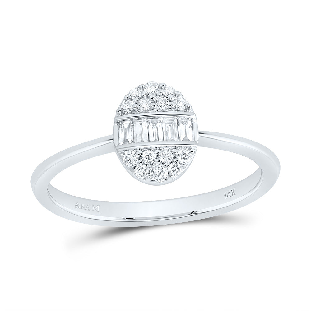 1/4CTW-NAT DIA ANA M FASHION OVAL RING 7 Daisy Joyeria