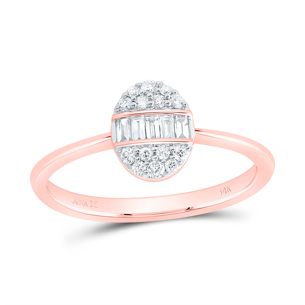 1/4CTW-NAT DIA ANA M FASHION OVAL RING 7 Daisy Joyeria