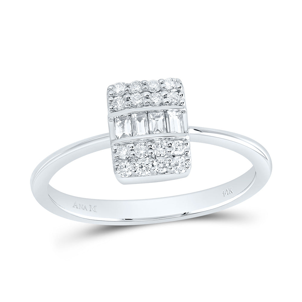 1/3CTW-NAT DIA ANA M FASHION SQUARE RING 7 Daisy Joyeria