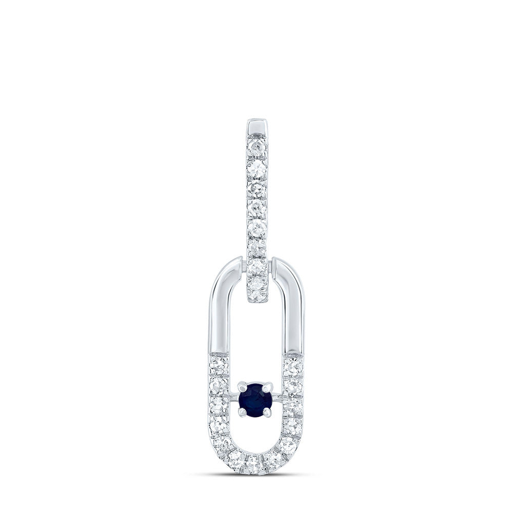 1/10CTW-DIA CN 1.8MM RD-BS NAT GEM PAPER CLIP PENDANT Daisy Joyeria