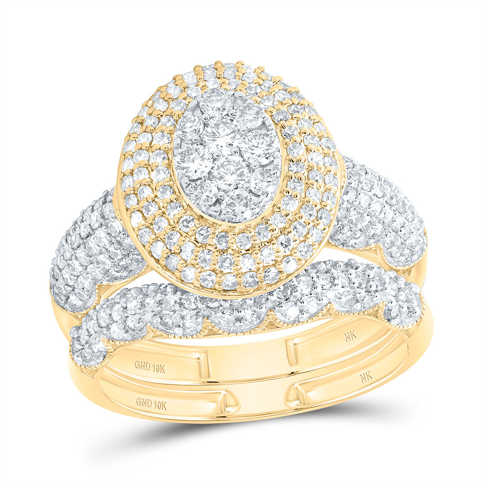 1 1/4CTW-DIA NK FASHION OVAL BRIDAL SET 7 Daisy Joyeria