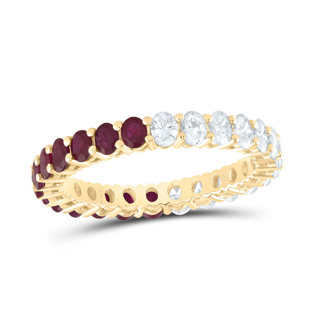 1CTW-DIA ANA M 1CTW-OV-RU NAT GEM RING 7 Daisy Joyeria