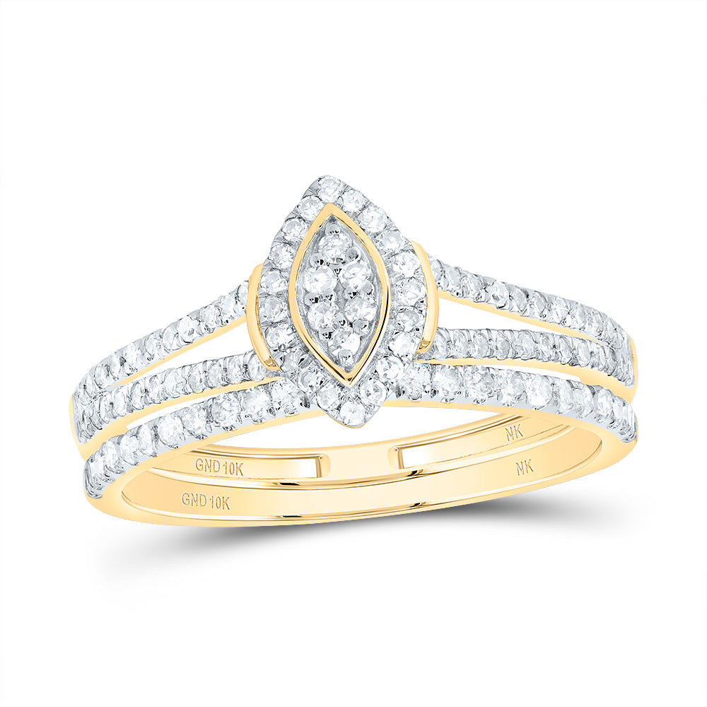 1/3CTW-DIA NK FASHION MARQUISE BRIDAL SET 7 Daisy Joyeria