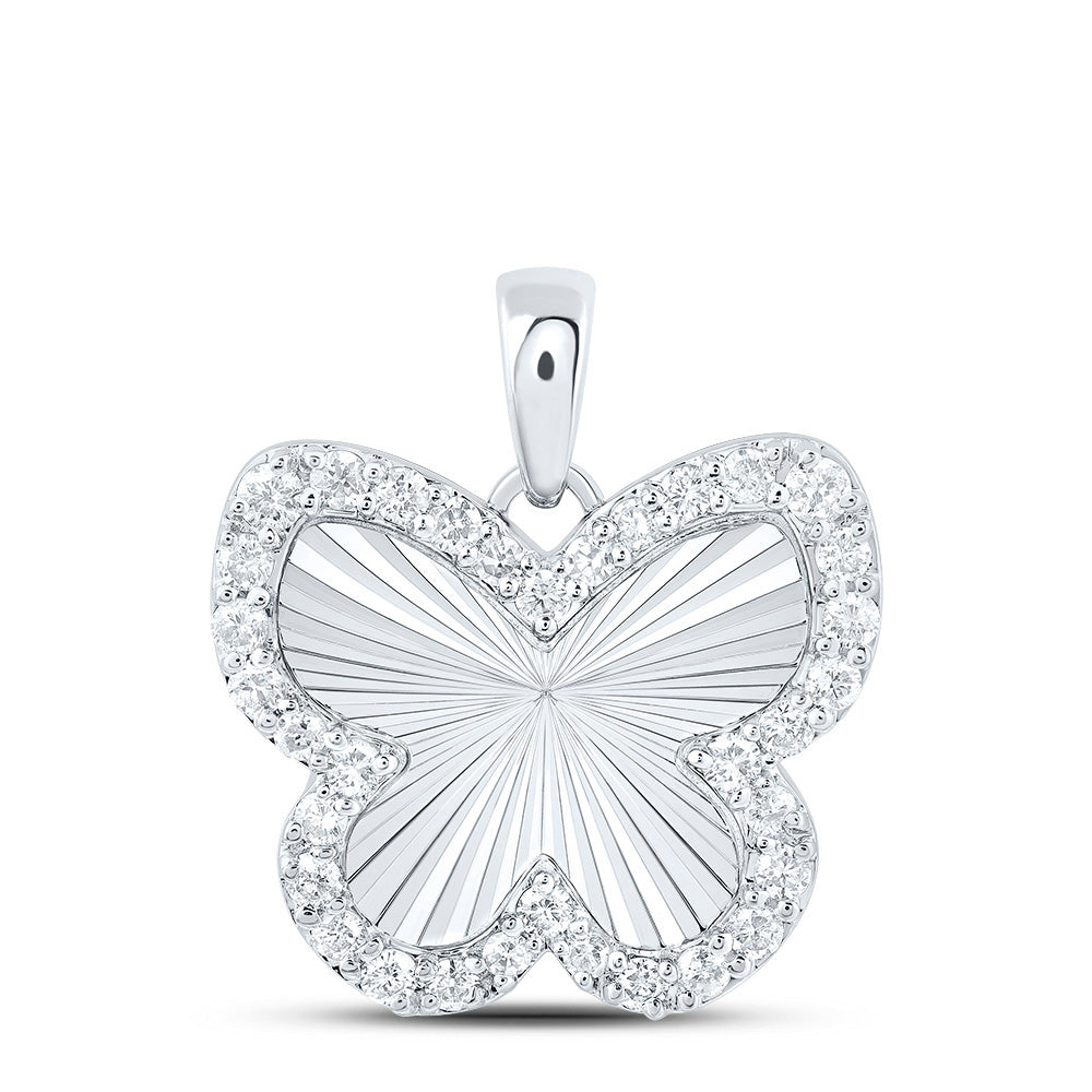 1/4CTW-DIA NK FASHION BUTTERFLY PENDANT Daisy Joyeria