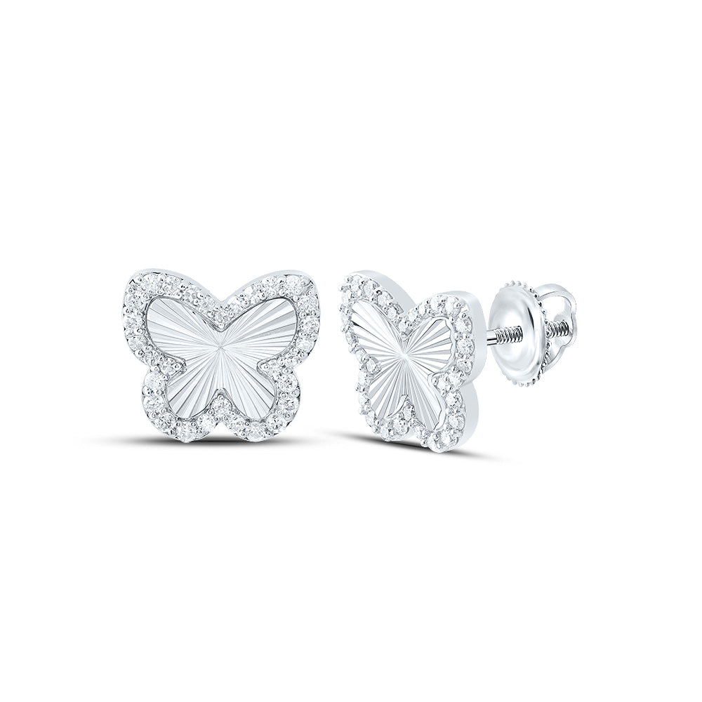 3/8CTW-DIA NK FASHION BUTTERFLY EARRING Daisy Joyeria