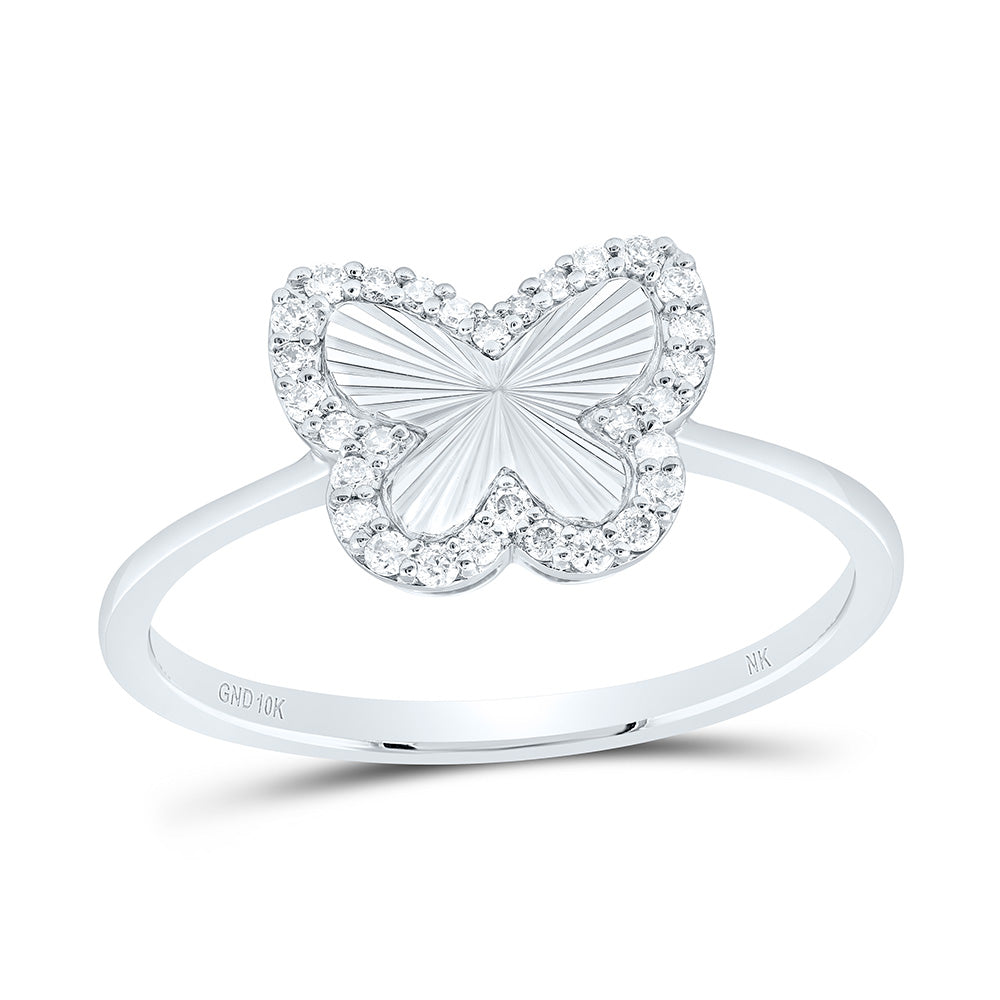 1/5CTW-DIA NK FASHION BUTTERFLY RING 7 Daisy Joyeria