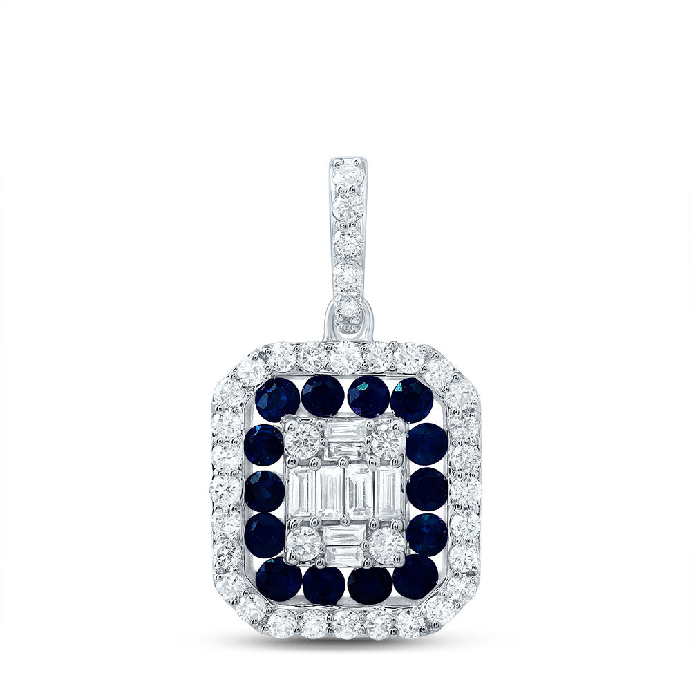 1/3CTW-DIA ANA M 1/4CTW-RD-BS NAT GEM OCTAGON PENDANT Daisy Joyeria
