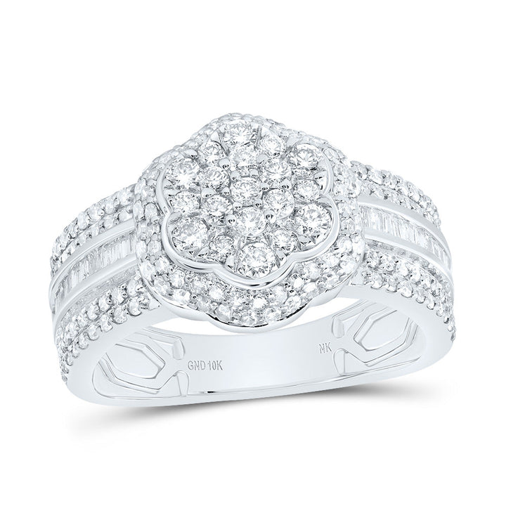1CTW-DIA NK FASHION FLOWER RING 7 Daisy Joyeria