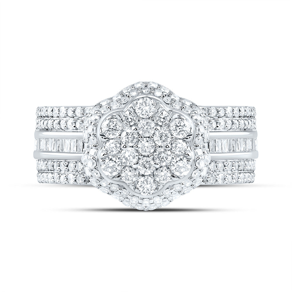 1CTW-DIA NK FASHION FLOWER RING 7 Daisy Joyeria