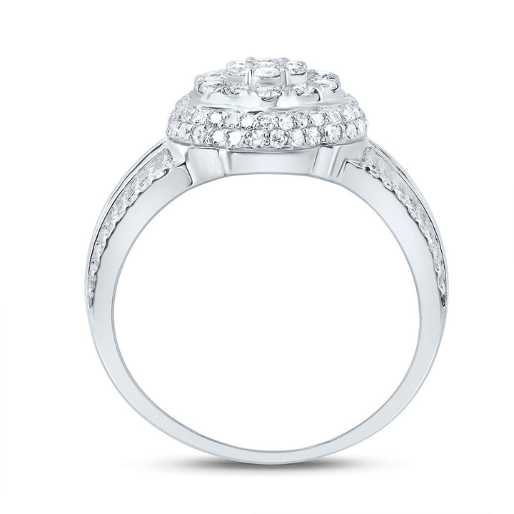 1CTW-DIA NK FASHION FLOWER RING 7 Daisy Joyeria