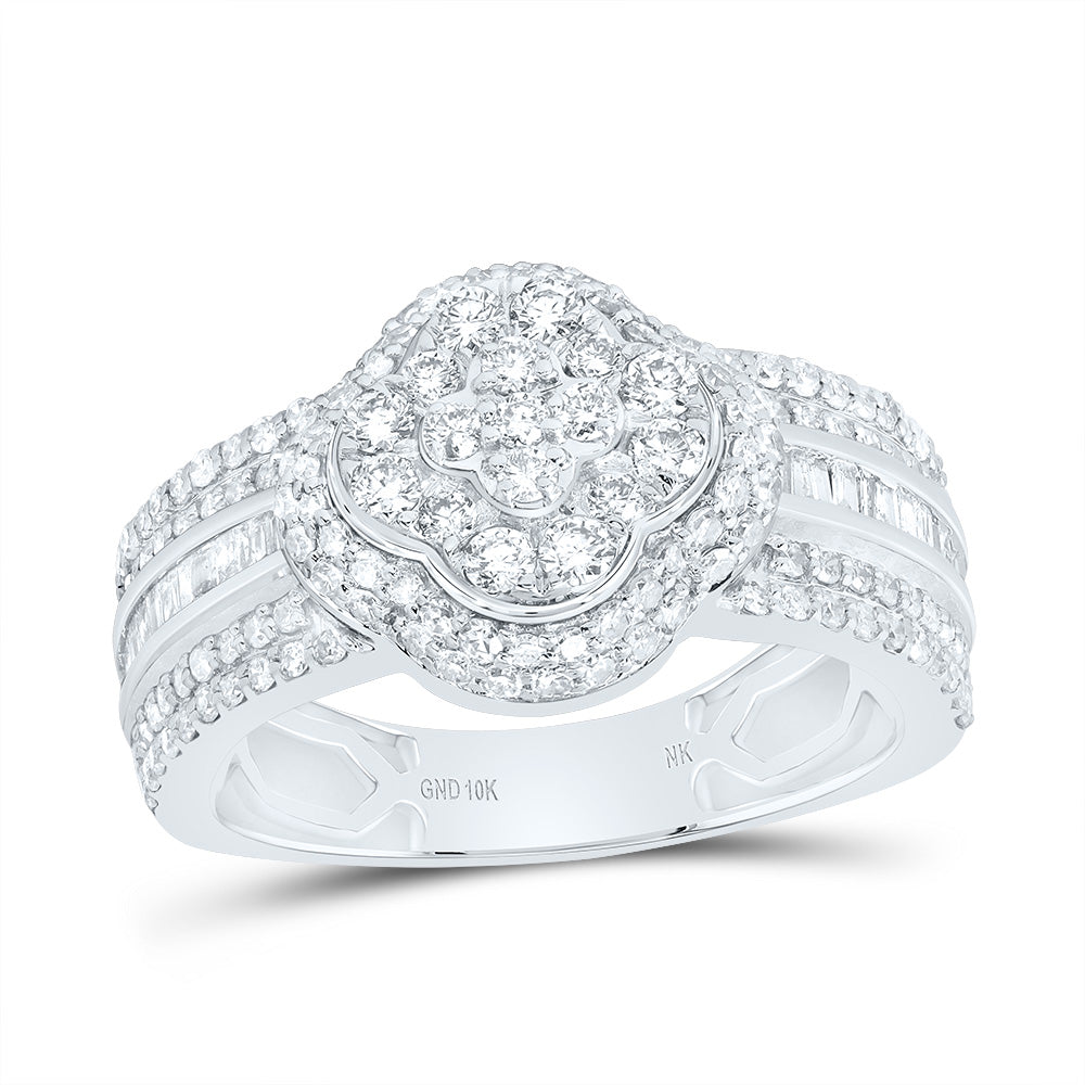 1CTW-DIA NK FASHION CLOVER RING 7 Daisy Joyeria