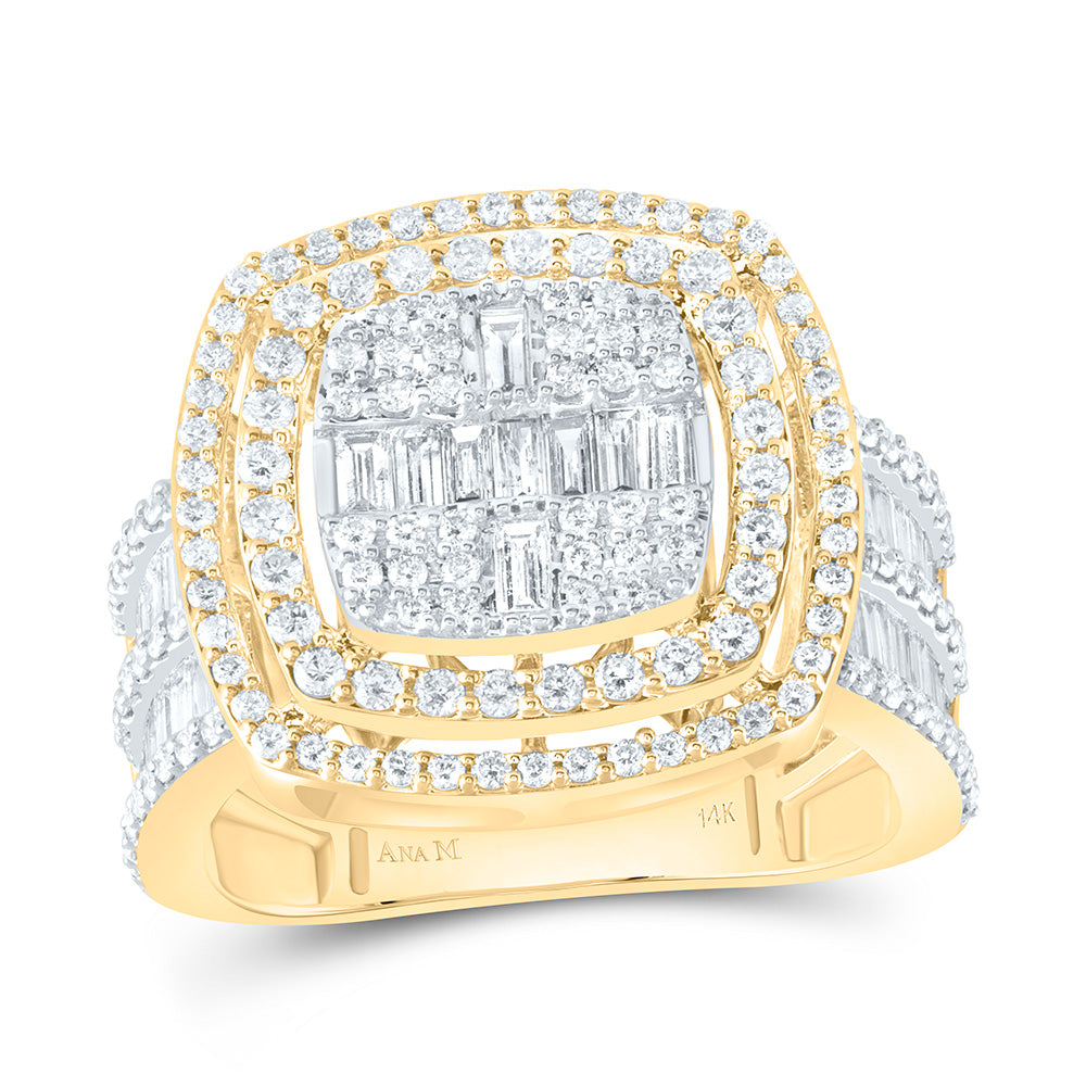 1 3/4CTW-DIA ANA M FASHION CUSHION BAGUETTE BRIDAL RING 7 Daisy Joyeria