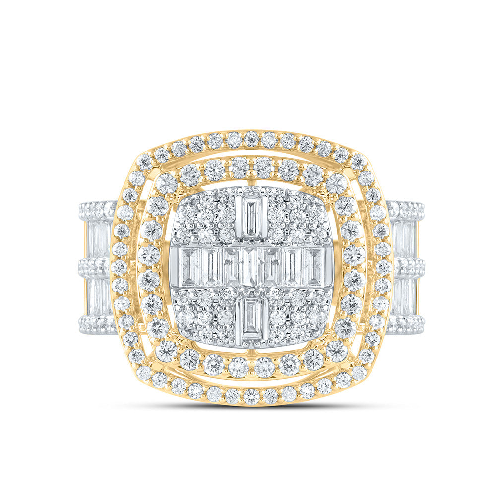 1 3/4CTW-DIA ANA M FASHION CUSHION BAGUETTE BRIDAL RING 7 Daisy Joyeria