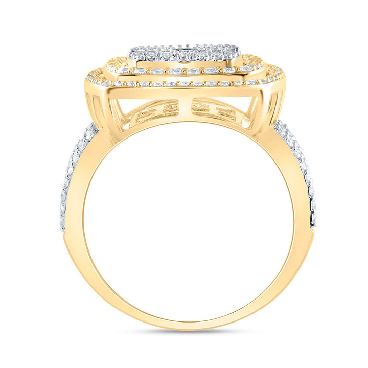 1 3/4CTW-DIA ANA M FASHION CUSHION BAGUETTE BRIDAL RING 7 Daisy Joyeria