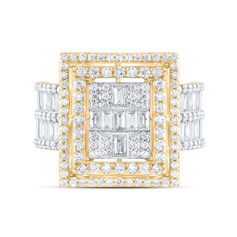 1 7/8CTW-DIA ANA M FASHION SQUARE BAGUETTE BRIDAL RING 7 Daisy Joyeria