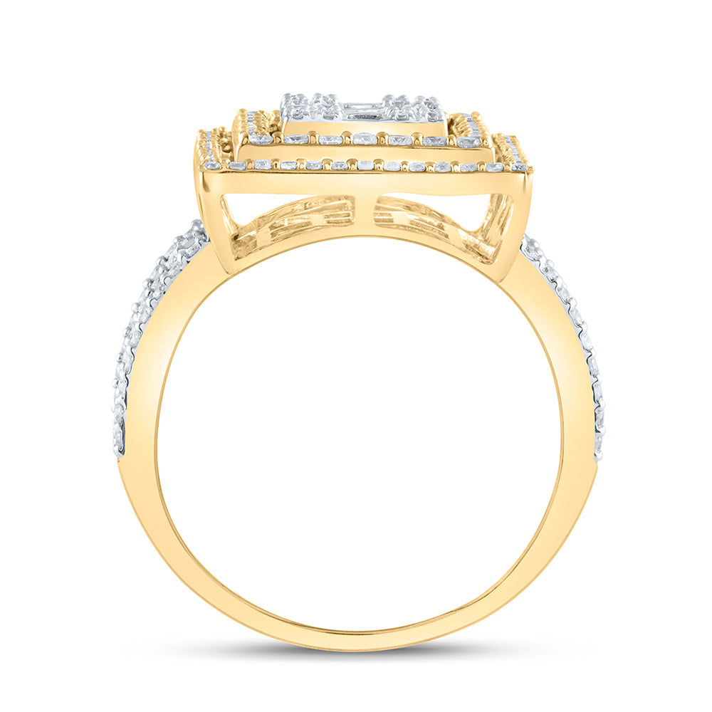 1 7/8CTW-DIA ANA M FASHION SQUARE BAGUETTE BRIDAL RING 7 Daisy Joyeria
