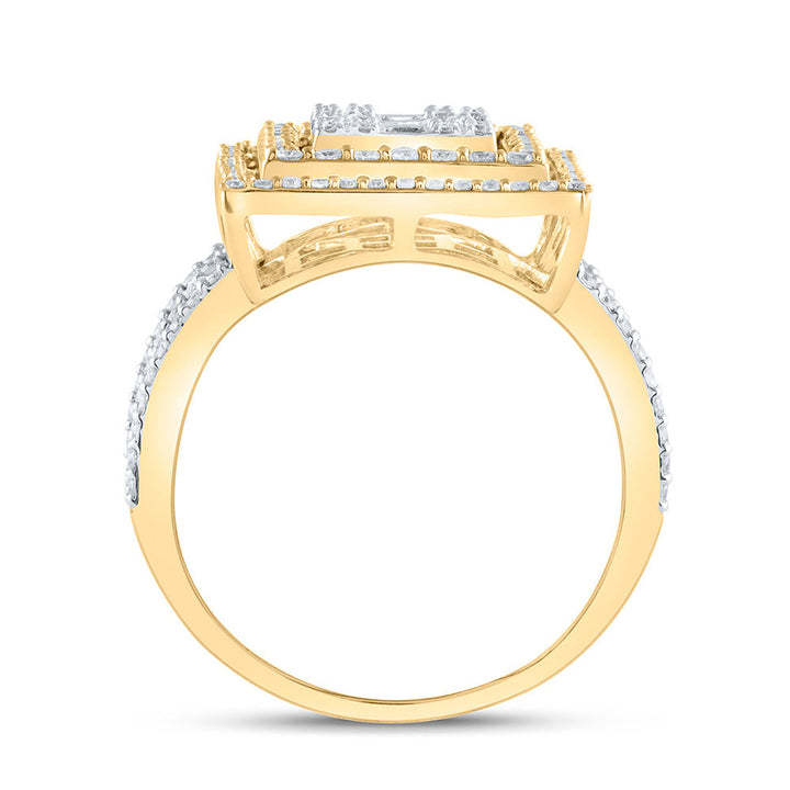 1 7/8CTW-DIA ANA M FASHION SQUARE BAGUETTE BRIDAL RING 7 Daisy Joyeria