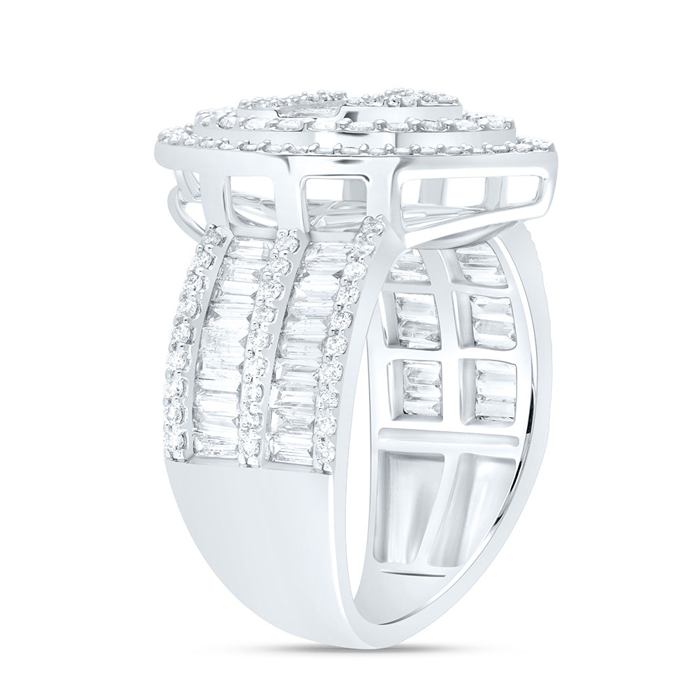 1 3/8CTW-DIA ANA M FASHION PEAR BAGUETTE BRIDAL RING 7 Daisy Joyeria