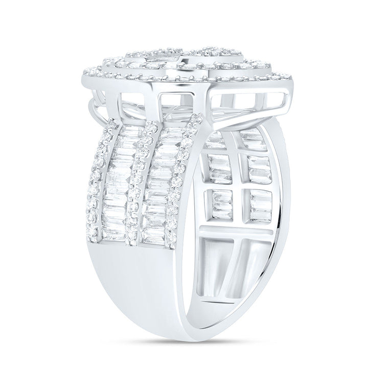 1 3/8CTW-DIA ANA M FASHION PEAR BAGUETTE BRIDAL RING 7 Daisy Joyeria