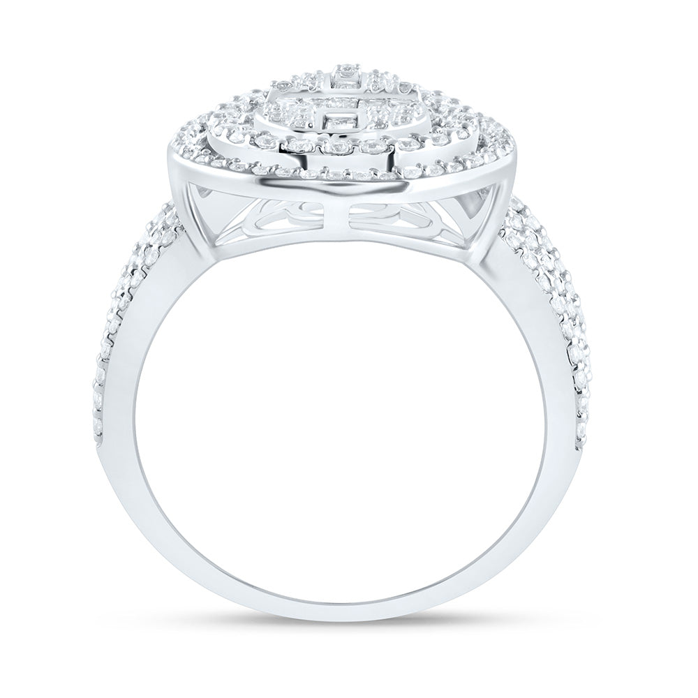 1 3/8CTW-DIA ANA M FASHION PEAR BAGUETTE BRIDAL RING 7 Daisy Joyeria