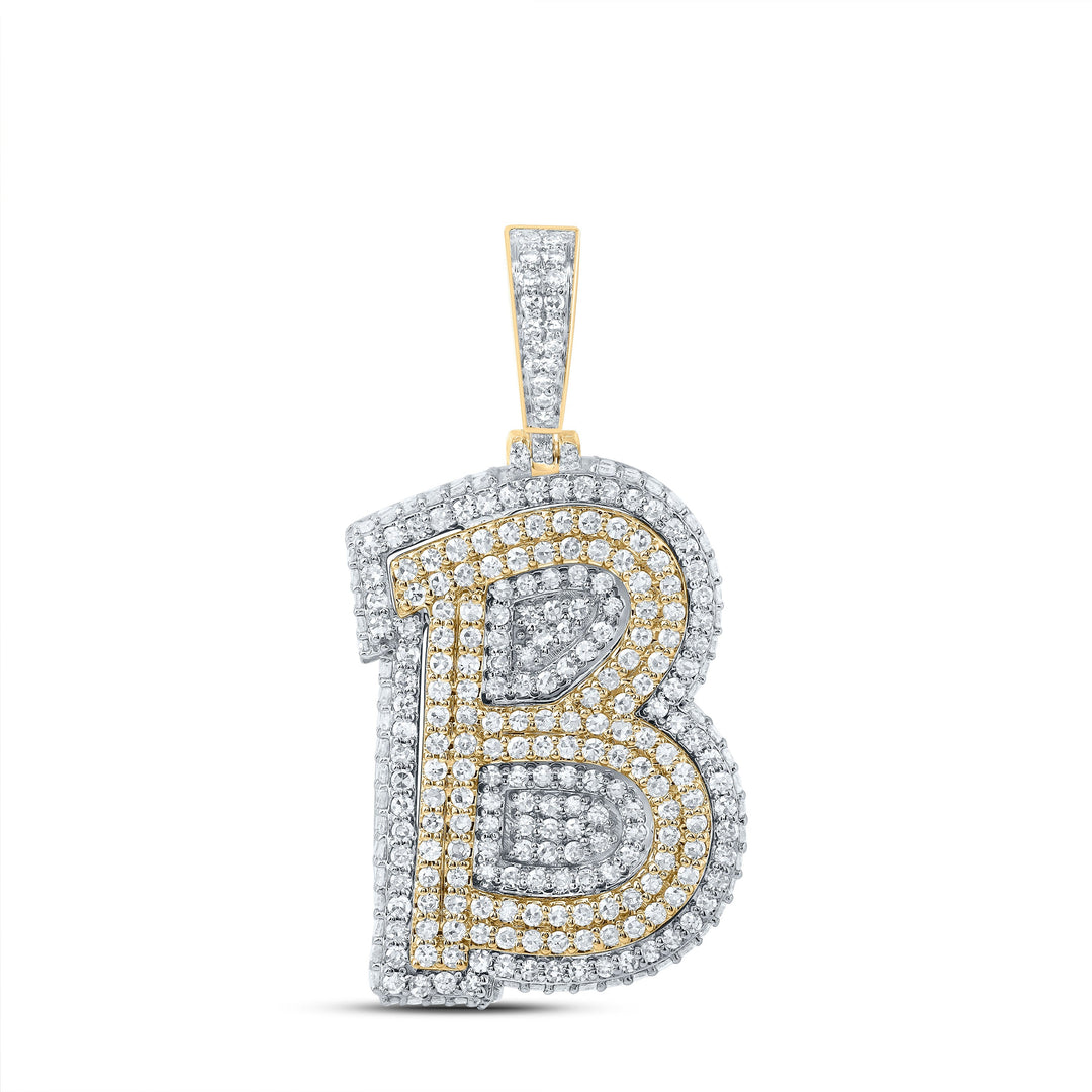 1 1/3CTW-DIA NK FASHION INITIAL "B" PENDANT Daisy Joyeria