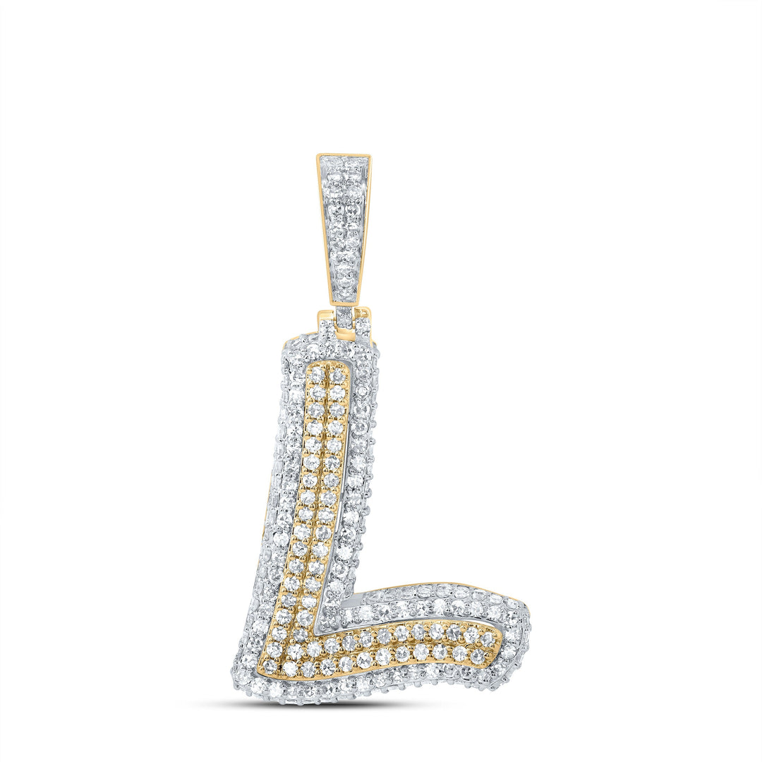 1CTW-DIA NK FASHION INITIAL "L" PENDANT Daisy Joyeria