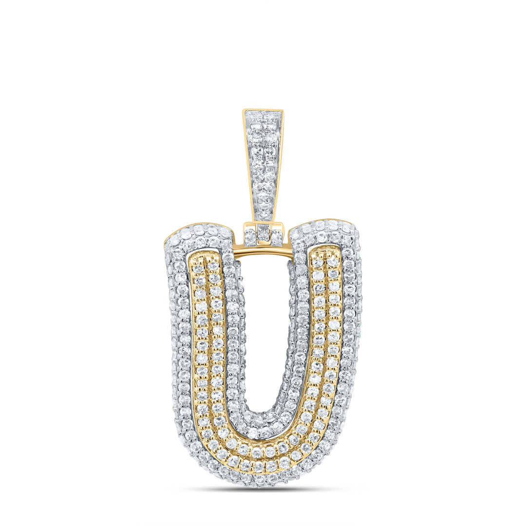 1 1/3CTW-DIA NK FASHION INITIAL "U" PENDANT Daisy Joyeria