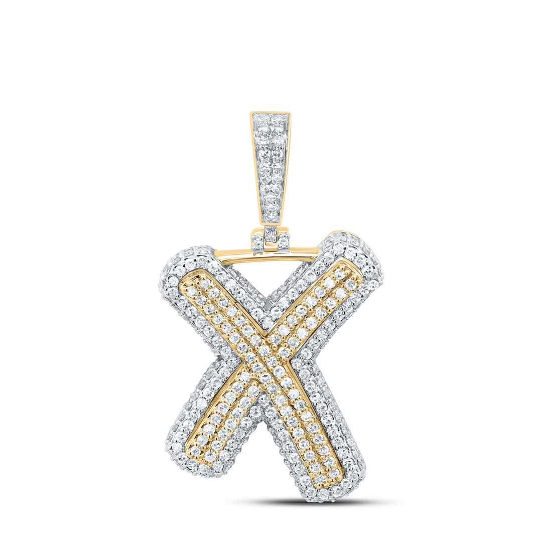 1 1/5CTW-DIA NK FASHION INITIAL "X" PENDANT Daisy Joyeria