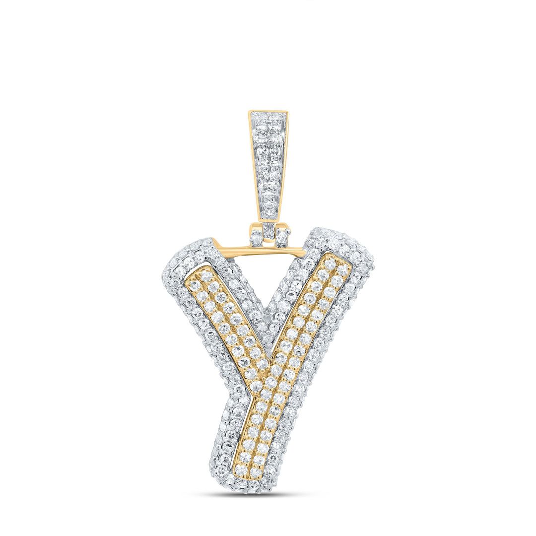 1CTW-DIA NK FASHION INITIAL "Y" PENDANT Daisy Joyeria