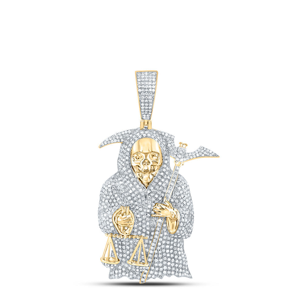 2 1/4CTW-DIA P1 SANTA MUERTE MENS CHARM Daisy Joyeria