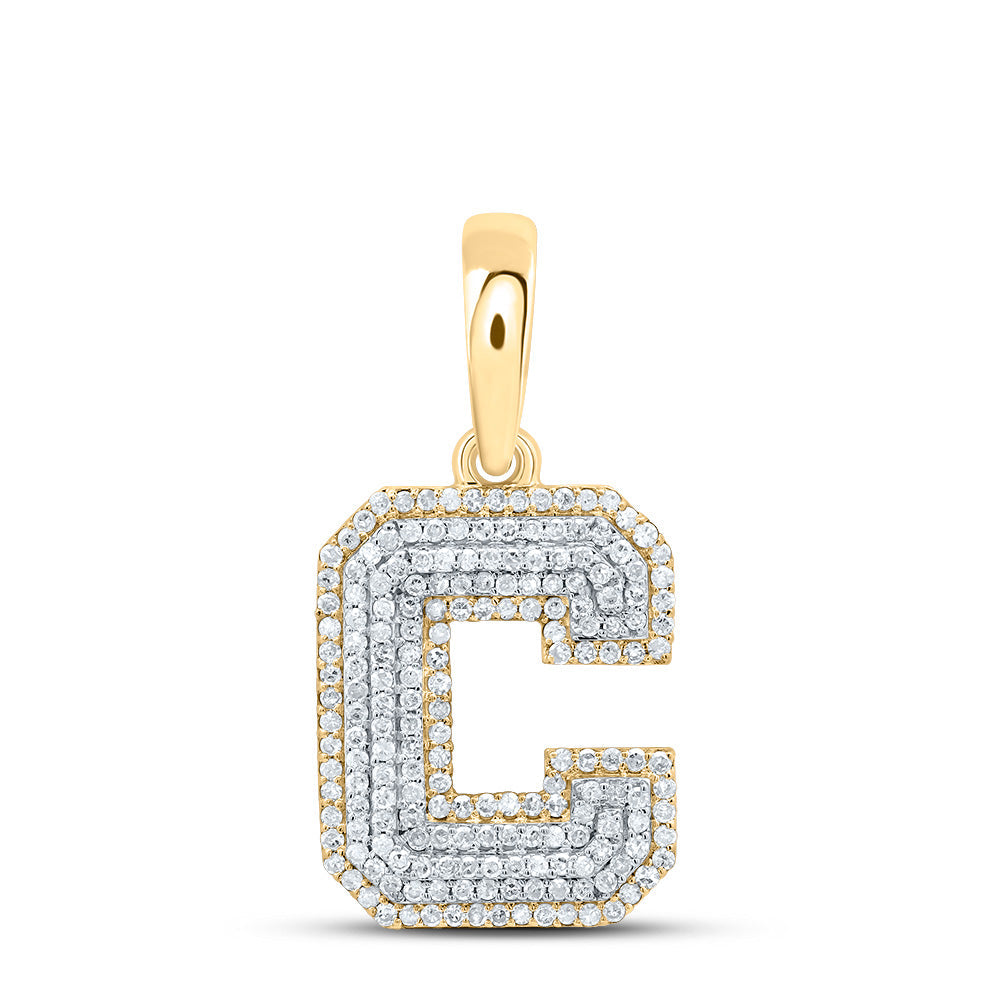 1/2CTW-DIA P1 GIFT INITIAL "C" PENDANT Daisy Joyeria