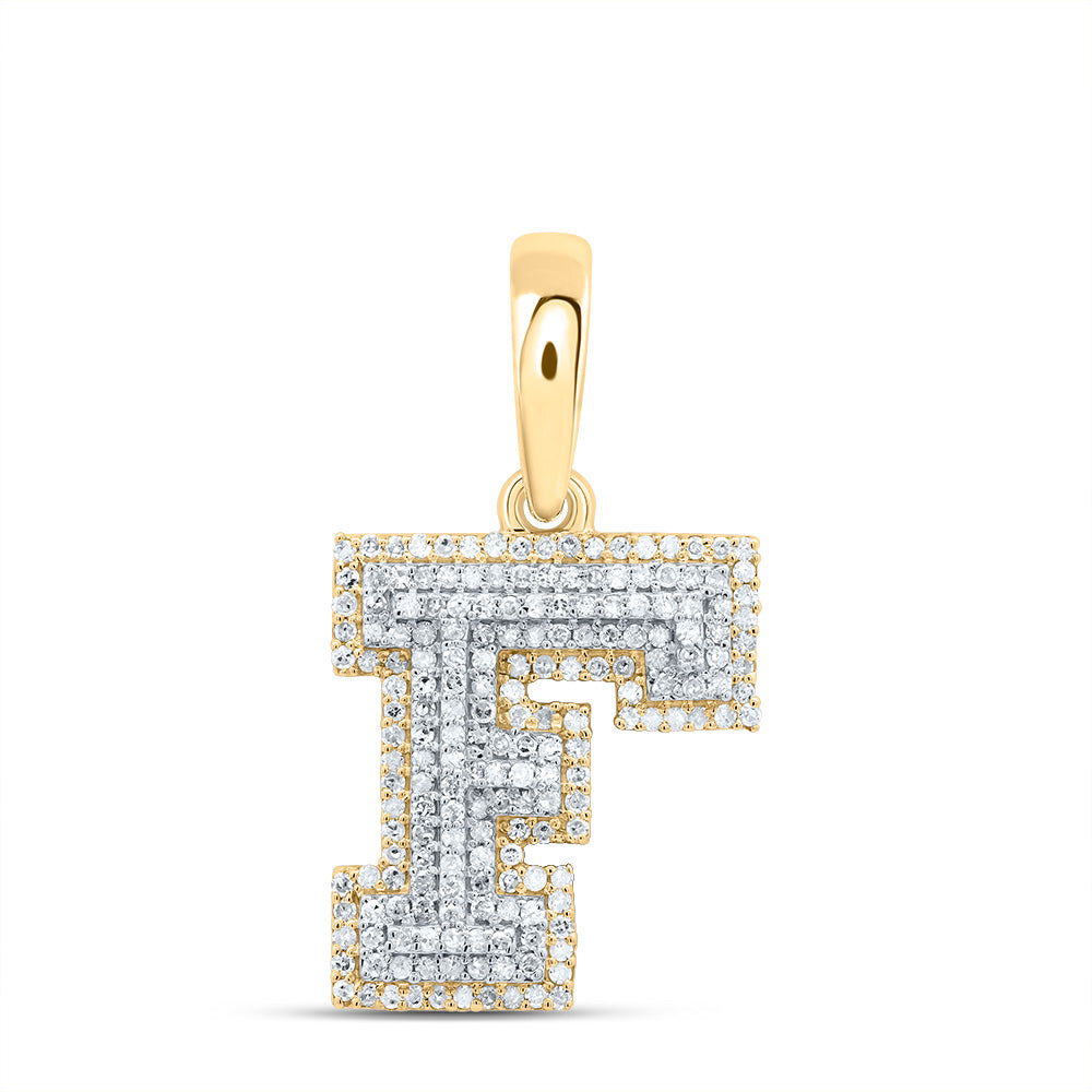 1/2CTW-DIA P1 GIFT INITIAL "F" PENDANT Daisy Joyeria