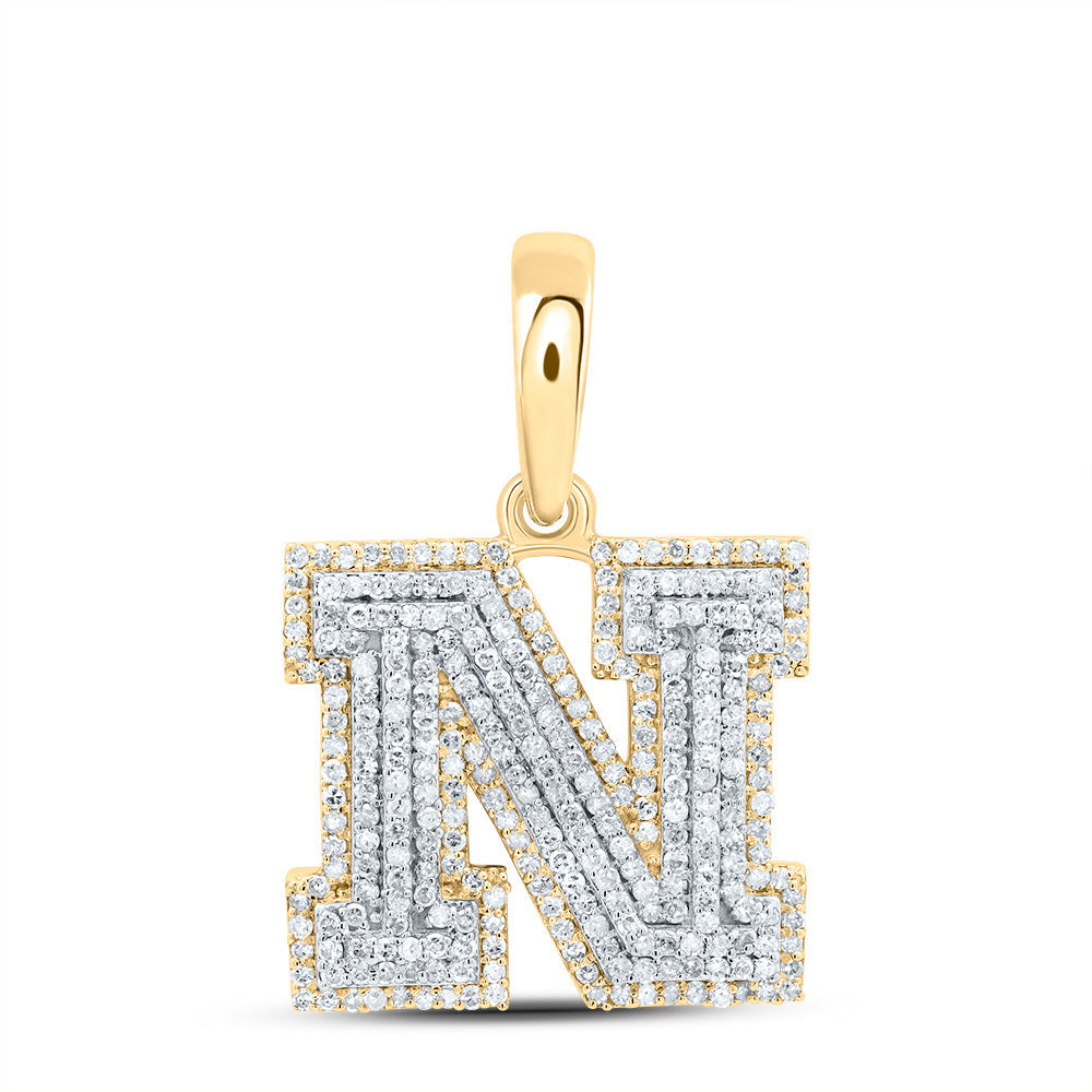 7/8CTW-DIA P1 GIFT INITIAL "N" PENDANT Daisy Joyeria