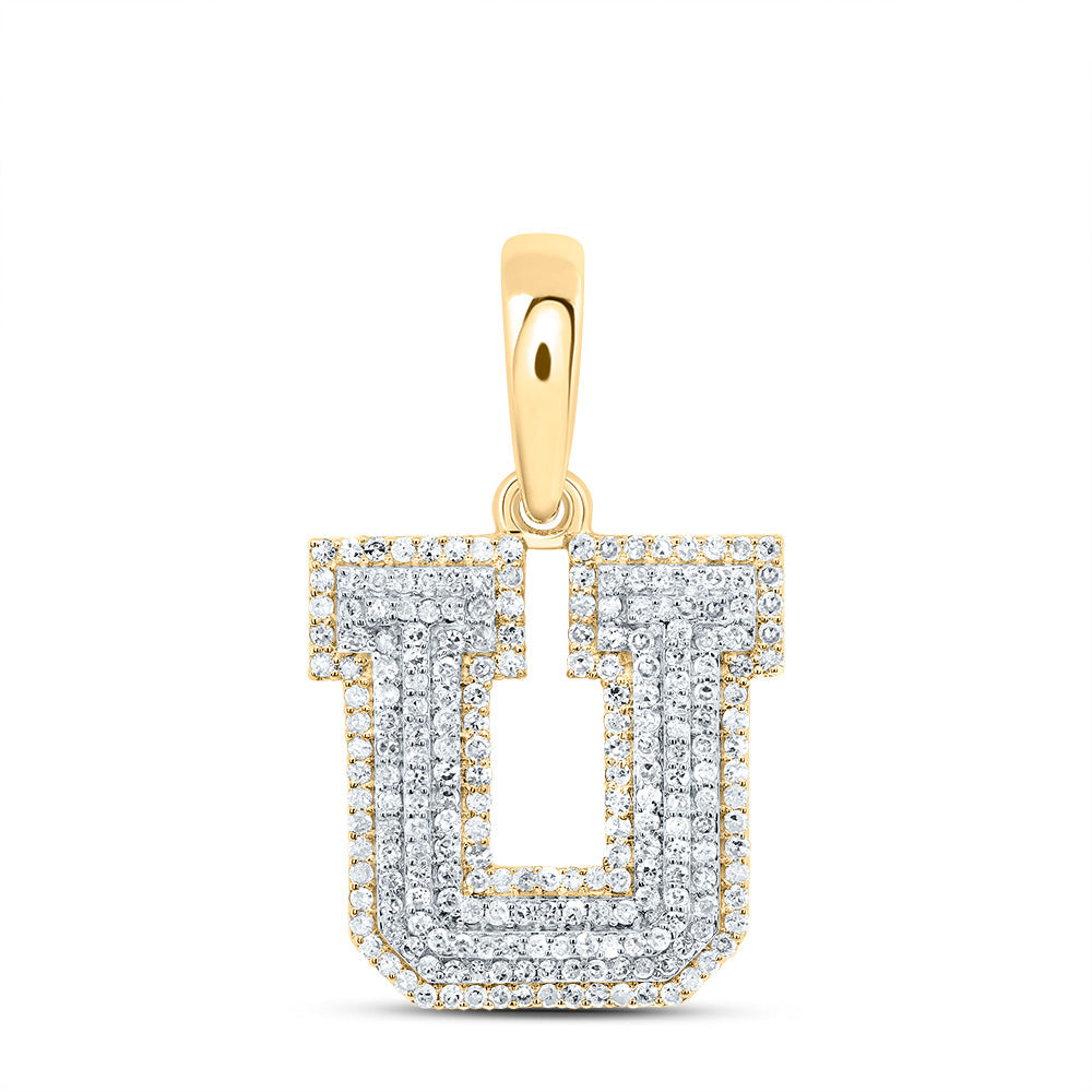 3/4CTW-DIA P1 GIFT INITIAL "U" PENDANT Daisy Joyeria