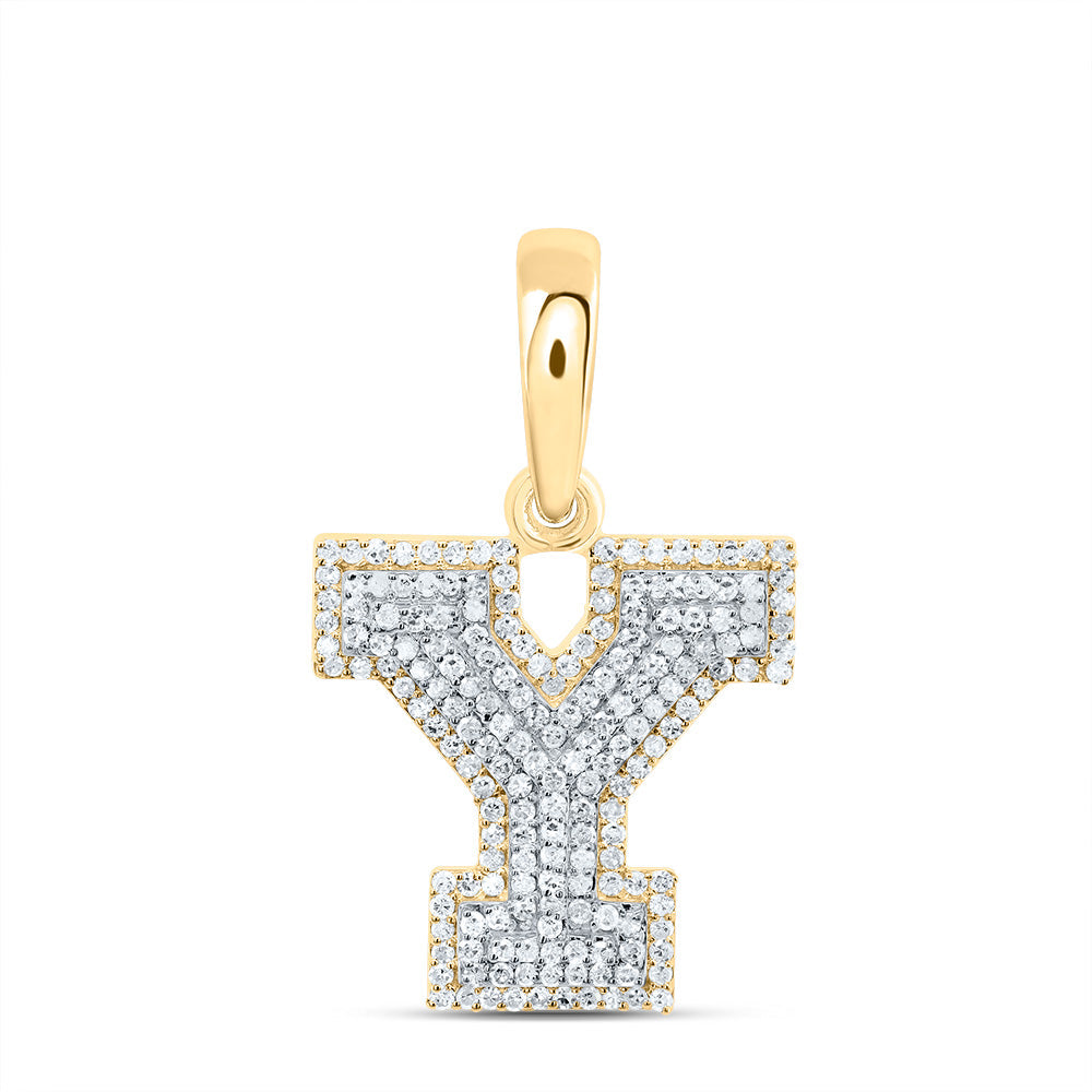 1/2CTW-DIA P1 GIFT INITIAL "Y" PENDANT Daisy Joyeria