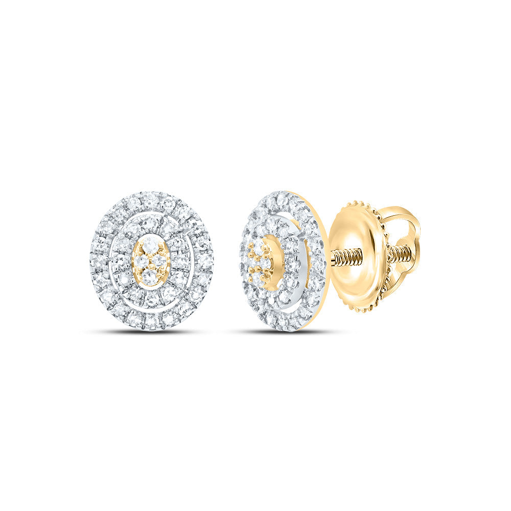 1/5CTW-DIA NK GIFT OVAL STUD EARRING Daisy Joyeria