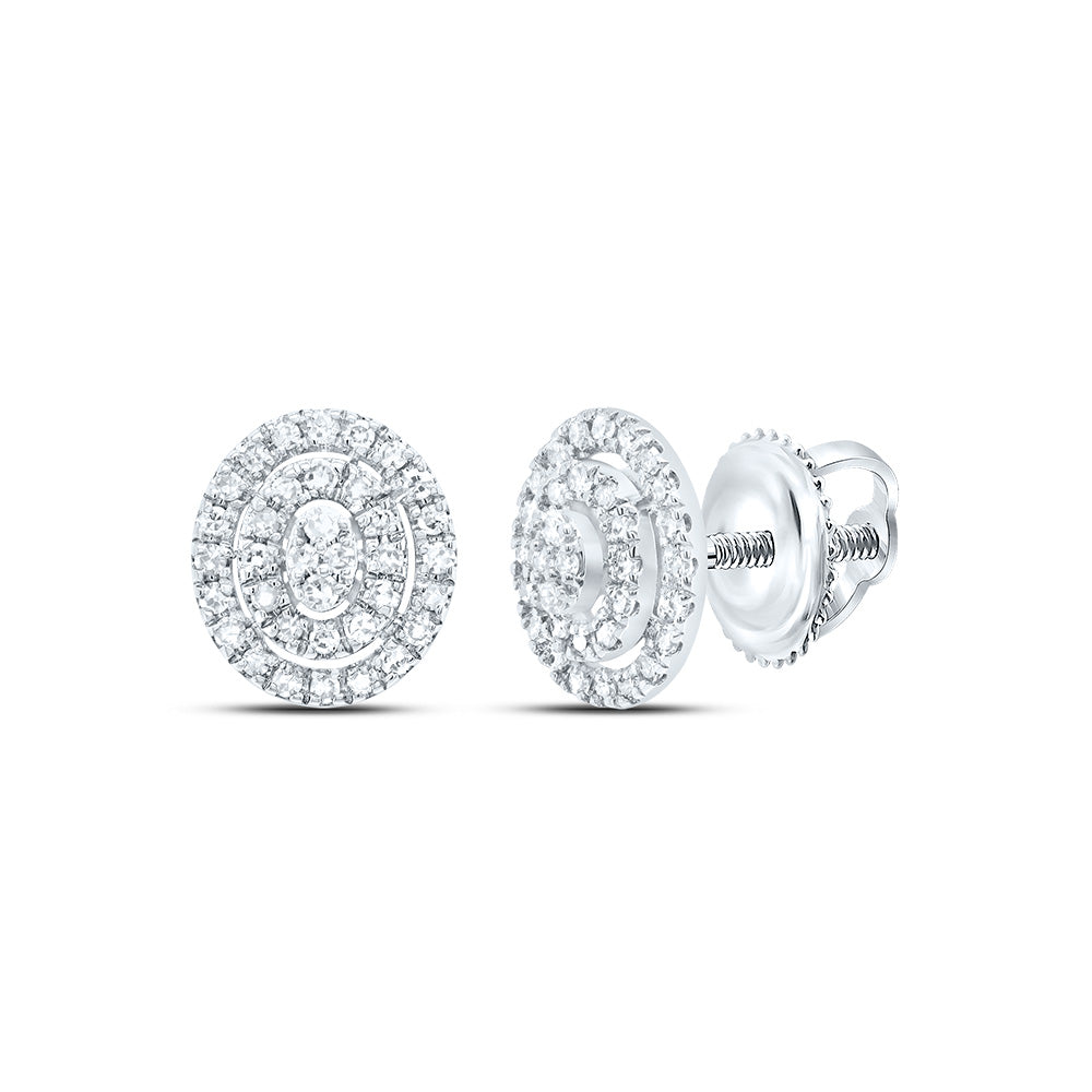 1/5CTW-DIA NK GIFT OVAL STUD EARRING Daisy Joyeria