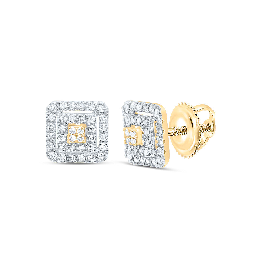 1/5CTW-DIA NK GIFT SQUARE STUD EARRING Daisy Joyeria