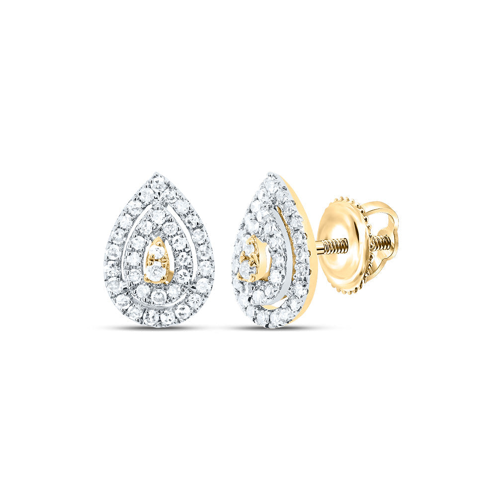 1/5CTW-DIA NK GIFT PEAR  STUD EARRING Daisy Joyeria