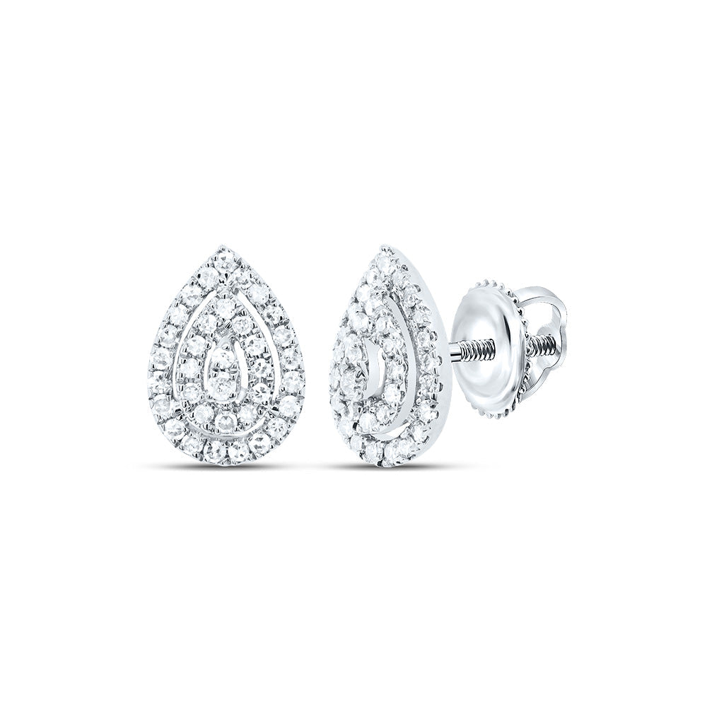 1/5CTW-DIA NK GIFT PEAR  STUD EARRING Daisy Joyeria