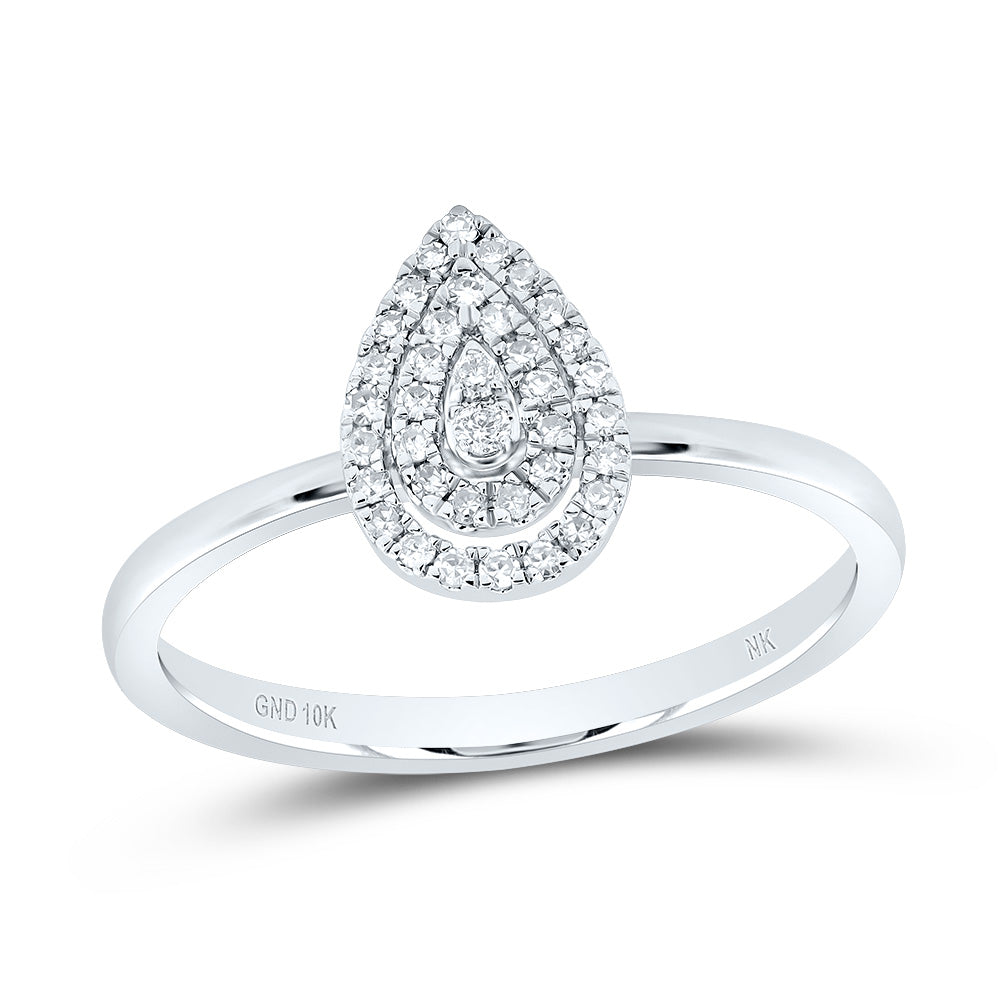 1/6CTW-DIA NK GIFT PEAR RING 7 Daisy Joyeria