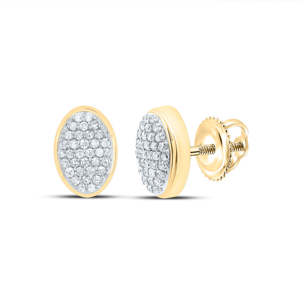 1/5CTW-DIA P1 GIFT OVAL STUD EARRING Daisy Joyeria