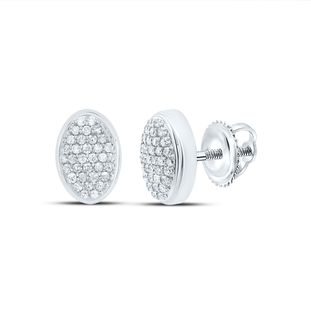 1/5CTW-DIA P1 GIFT OVAL STUD EARRING Daisy Joyeria