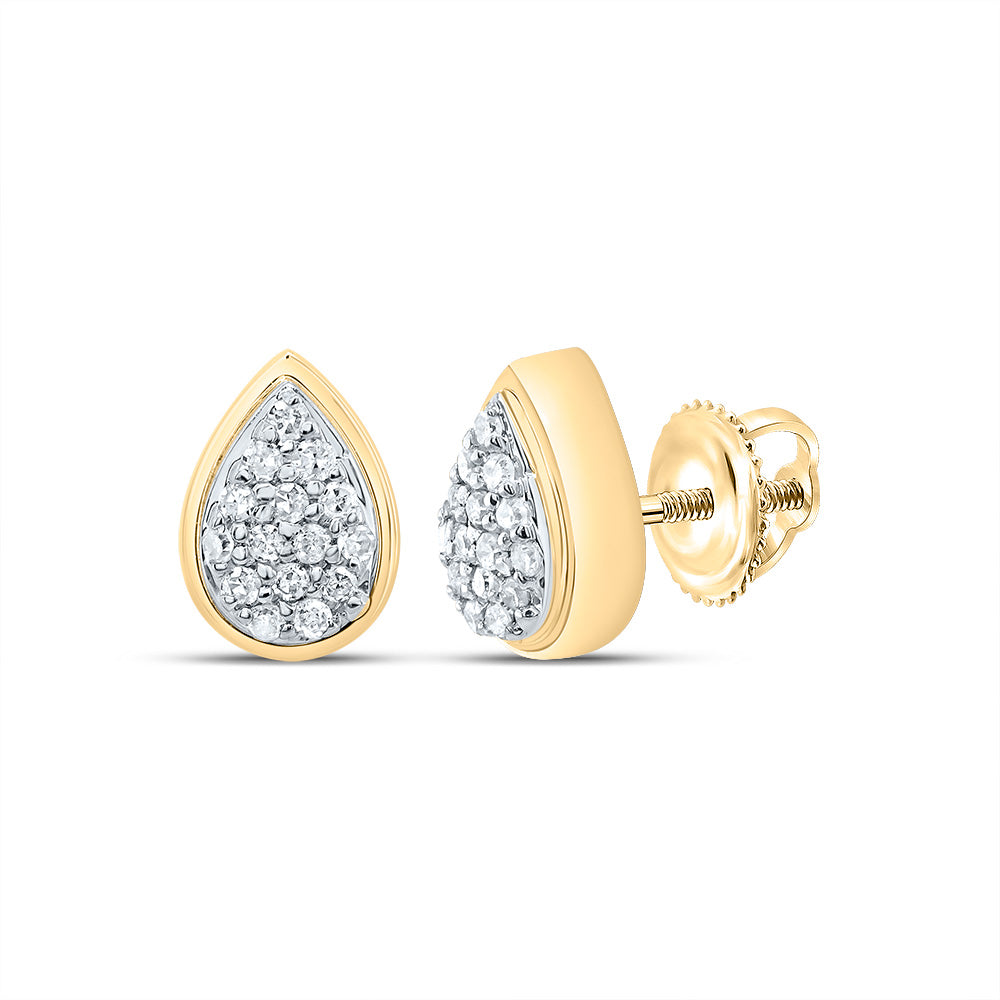 1/12CTW-DIA P1 GIFT PEAR STUD EARRING Daisy Joyeria