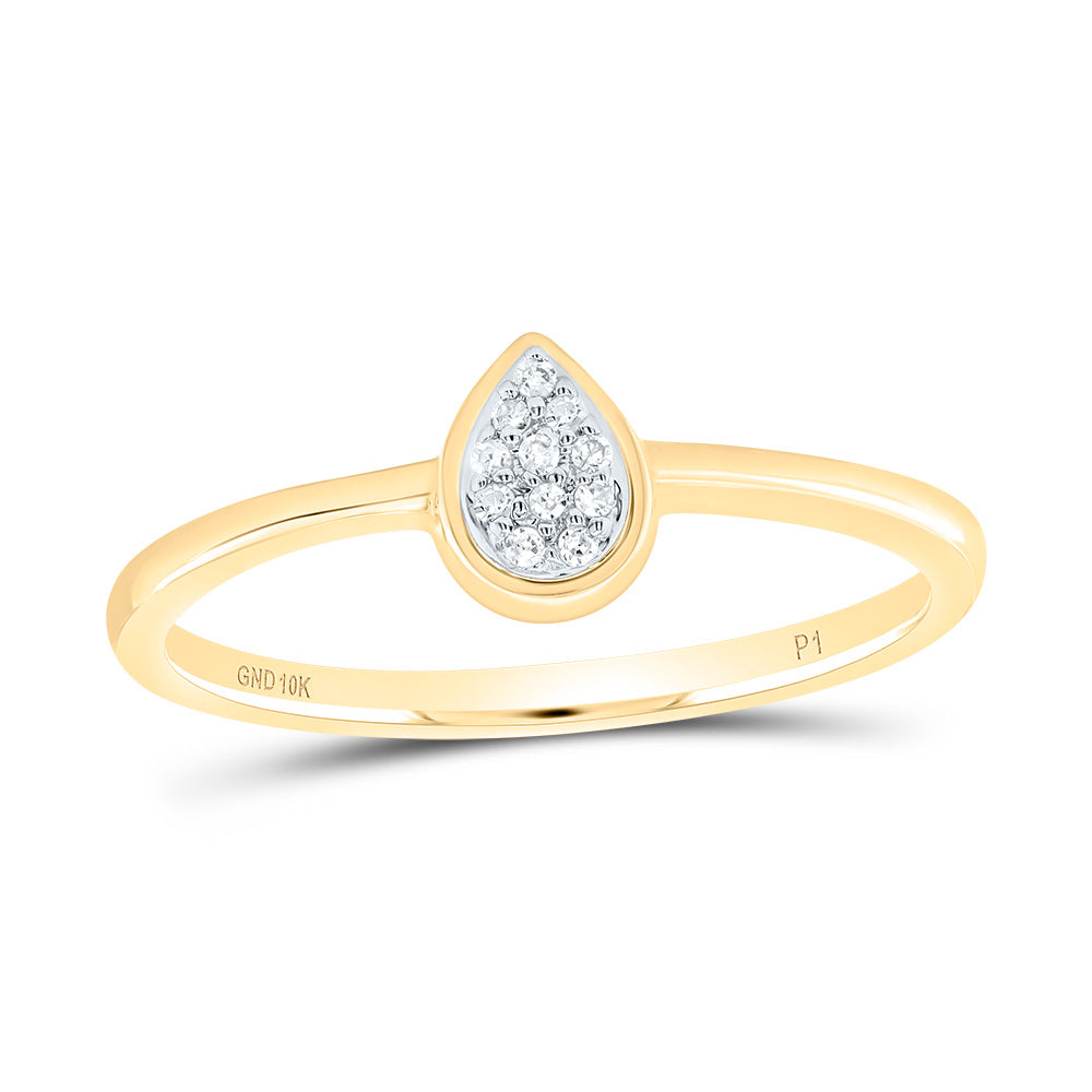 0.03CTW-DIA P1 GIFT PEAR RING 7 Daisy Joyeria