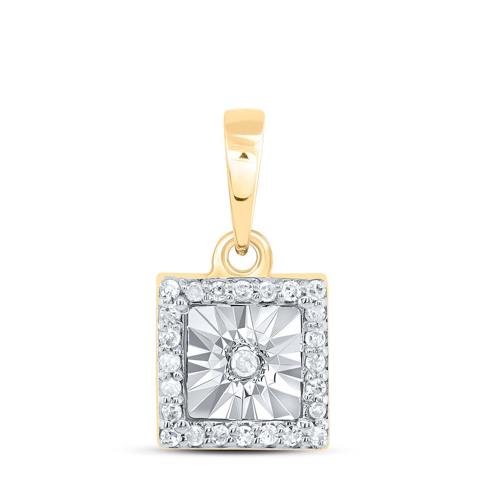 1/12CTW-NAT DIA P1 GIFT SQUARE PENDANT Daisy Joyeria