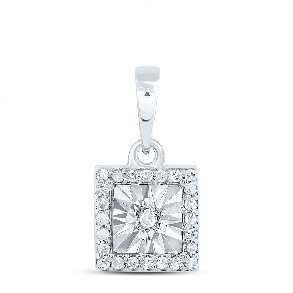 1/12CTW-DIA P1 GIFT SQUARE PENDANT Daisy Joyeria