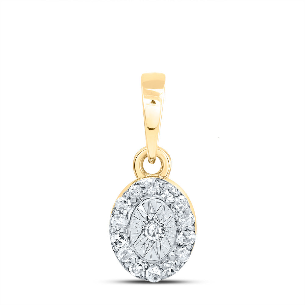 1/12CTW-DIA P1 GIFT OVAL PENDANT Daisy Joyeria