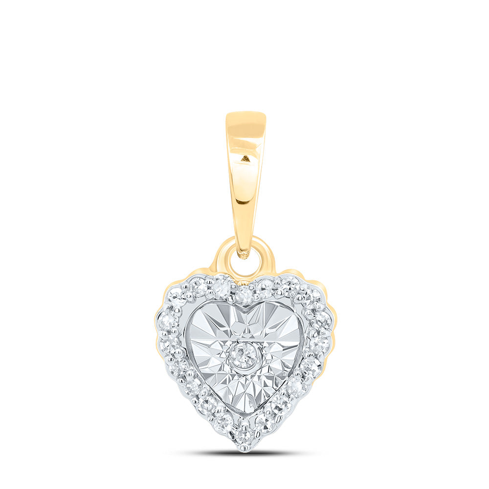 1/20CTW-NAT DIA P1 GIFT HEART PENDANT Daisy Joyeria