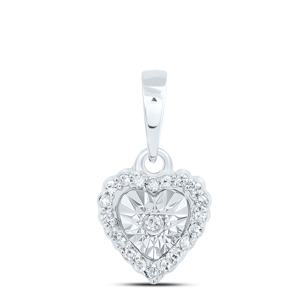 1/20CTW-NAT DIA P1 GIFT HEART PENDANT Daisy Joyeria